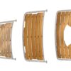 Batsystem Heckplattform Serie 60 Teak B=1300mm H=600mm Rohr D=32mm Ausschnitt für Ruder