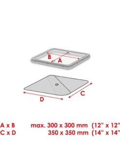 Waterline Moskitonetz verdunkelnd 350x350mm für Decksluken mit Innenmass 300x300mm Waterline Moskitonetz verdunkelnd 350x350mm für Decksluken mit Innenmass 300x300mm – Bild 4