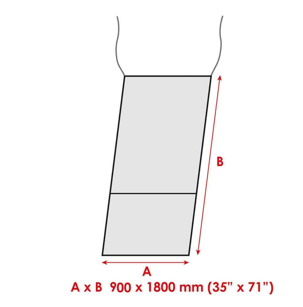 Waterline Moskitonetz verdunkelnd B=900mm H=1800mm für Niedergang mit Innenmass bis B=850mm H=1750mm – Bild 2