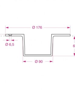 barka Basis für Stuhlkonsole zum Einbau für Rohre D=80mm barka Basis für Stuhlkonsole zum Einbau für Rohre D=80mm – Bild 2