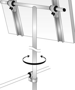 NOA drehbarer Solarpanelhalter Mast 10608 L=1800mm D=30mm Halterung B=600mm H=650mm mit NOA Rohrhalter 25mm NOA drehbarer Solarpanelhalter Mast 10608 L=1800mm D=30mm Halterung B=600mm H=650mm mit NOA Rohrhalter 25mm – Bild 3