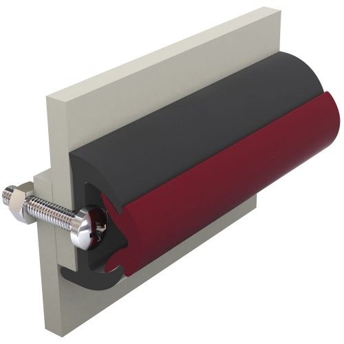 Vetus POLY-Scheuerleiste, ohne Keder 20m Vinyl Scheuerleiste, dunkelgrau, POLY 30 x 26 mm, exkl. Einlage - Länge 20 Meter - Preis pro Meter