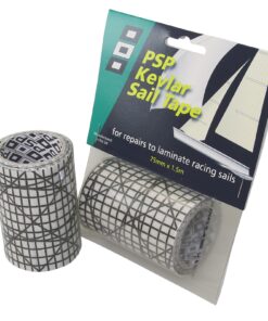 PSP Kevlar Sail Tape Mylar 75mm 1,5m klar/schwarz