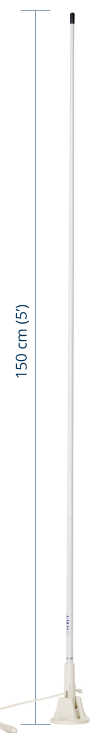 Scout KM-22 BS 3 dB UKW Fiberglass Antenne L=1.5 m - klappbar Scout KM-22 BS 3 dB UKW Fiberglass Antenne L=1.5 m - klappbar – Bild 3