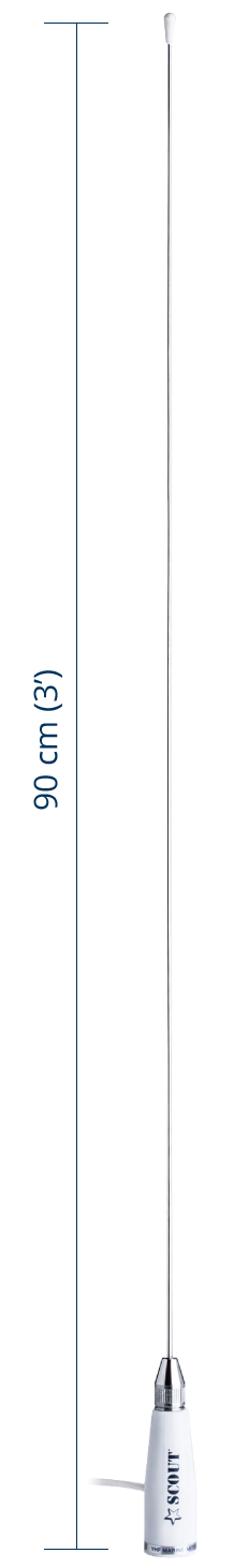 Scout KS-23A 3 db UKW stainless steel Antenne L=0.9 m Scout KS-23A 3 db UKW stainless steel Antenne L=0.9 m – Bild 3