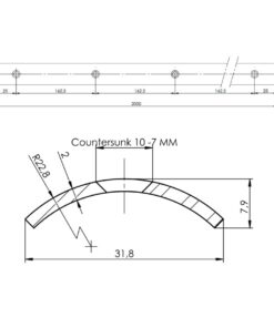 Vetus Edelstahleinlage 20m für TRAP5S Rostfreiem Stahl Einlage für TRAP5S Scheuerleiste. Verkauft in Sätzen von 10 x 2 Metern Länge - Preis pro. 20 Meter