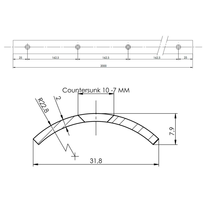 Vetus Edelstahleinlage 20m für TRAP5S Rostfreiem Stahl Einlage für TRAP5S Scheuerleiste. Verkauft in Sätzen von 10 x 2 Metern Länge - Preis pro. 20 Meter