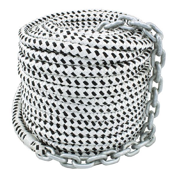 Ankerleine D=12mm L=50m mit 4,5m Kettenvorläufer Ankerleine D=12mm L=50m mit 4,5m Kettenvorläufer