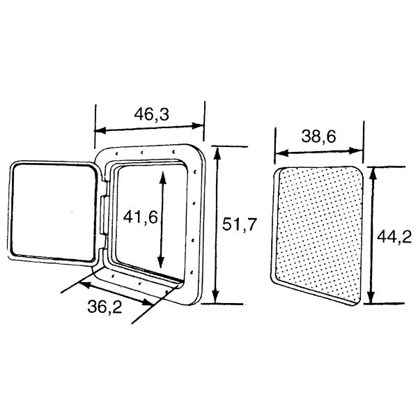 Nuova Rade Luke 362x416/463x517mm weiss Nuova Rade Luke 362x416/463x517mm weiss – Bild 2