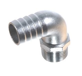1852 Schlauchanschlussstutzen rostfreier Stahl 90° Aussengew. 3/4'' für Schlauchanschluss ID=25mm 1852 Schlauchanschlussstutzen rostfreier Stahl 90° Aussengew. 3/4'' für Schlauchanschluss ID=25mm