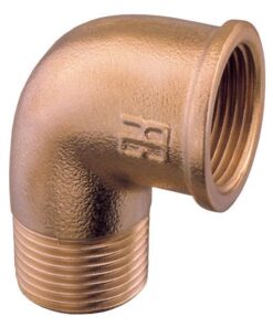Guidi Rohrwinkel Innen-/Aussengewinde Bronze 90°