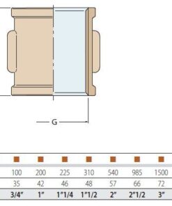 Guidi Rohrverbinder Bronze ID=1 1/2'' Guidi Rohrverbinder Bronze ID=1 1/2'' – Bild 2