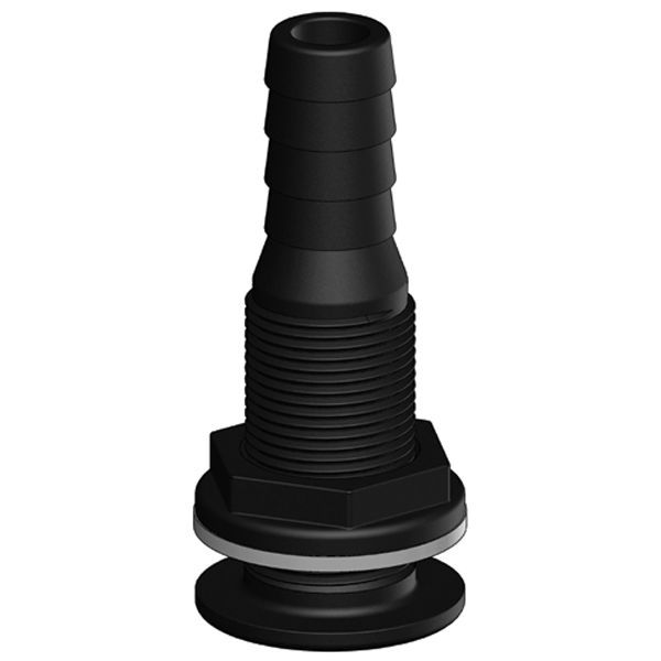 Trudesign Borddurchführung 1 1/2'' für Schlauch ID= 38mm schwarz