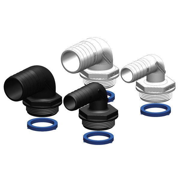 Trudesign Schlauchanschlussutzen für Aquavalve 38mm 90° schwarz Trudesign Schlauchanschlussutzen für Aquavalve 38mm 90° schwarz