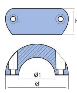 TECNOSEAL Wellenanode Zink schmal ID=22mm H=18mm TECNOSEAL Wellenanode Zink schmal ID=22mm H=18mm – Bild 2