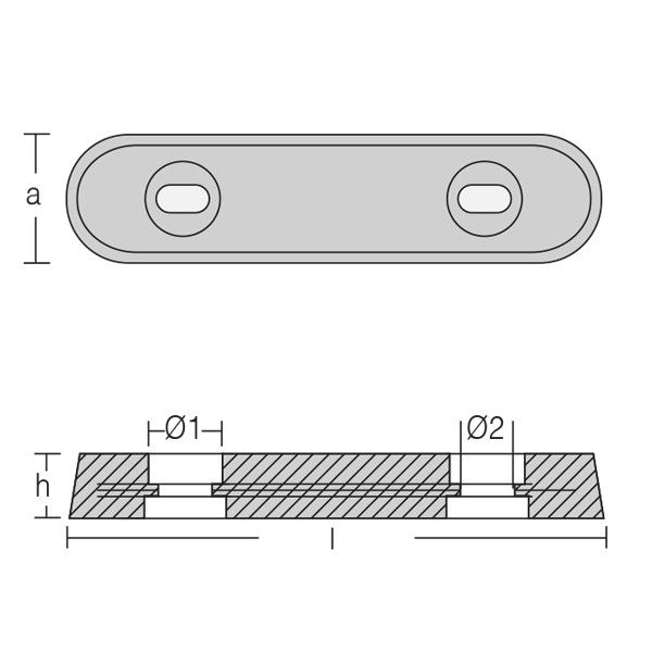 1852 Zinkanode für Vetus 29x63x250mm 1852 Zinkanode für Vetus 29x63x250mm – Bild 2