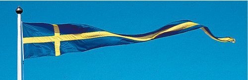 Kreuzwimpel Schweden 200x50cm Kreuzwimpel Schweden 200x50cm