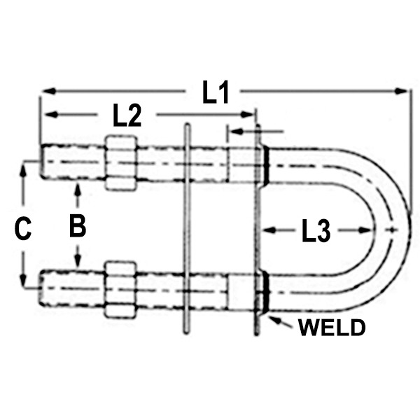 1852 Püttingsbolzen rostfreier Stahl 1852 Püttingsbolzen rostfreier Stahl – Bild 2