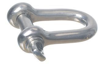1852 D-Schäkel rostfreier Stahl L=40mm B=20mm D=10mm 1852 D-Schäkel rostfreier Stahl L=40mm B=20mm D=10mm