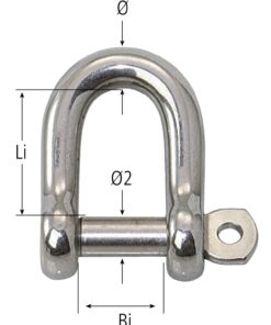 Edelstahl-Schäkel geschmiedet geschweift 24mm Edelstahl-Schäkel geschmiedet geschweift 24mm
