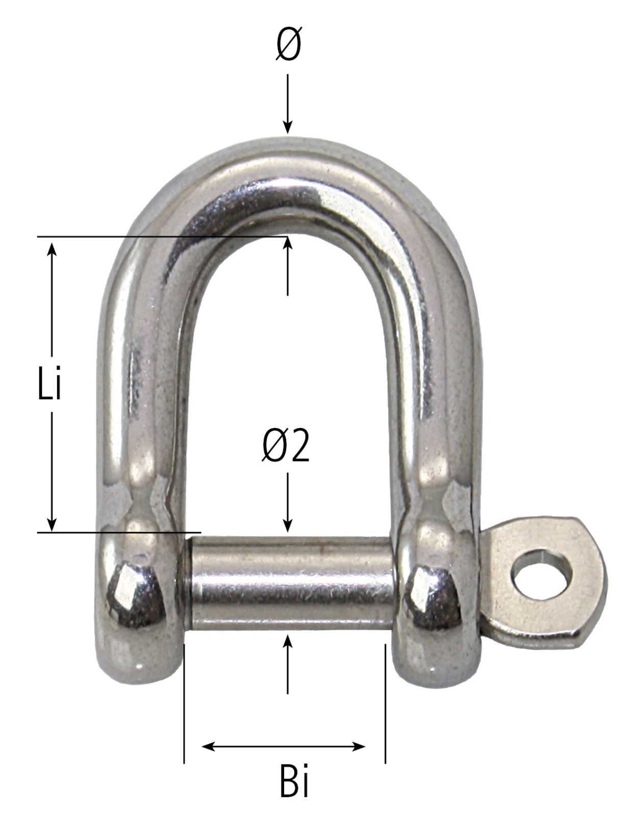 Edelstahl-Schäkel geschmiedet geschweift 24mm Edelstahl-Schäkel geschmiedet geschweift 24mm