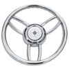 Steuerrad Savoretti D=35cm rostfreier Stahl 1420686 mit edelstahl kranz 1