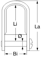 D-Schäkel Flachmaterial Bolzen M5 D-Schäkel Flachmaterial Bolzen M5