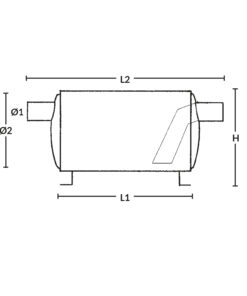 1852 Schalldämpfer Inhalt=3l Schlauchanschluss D=45mm 1852 Schalldämpfer Inhalt=3l Schlauchanschluss D=45mm – Bild 2