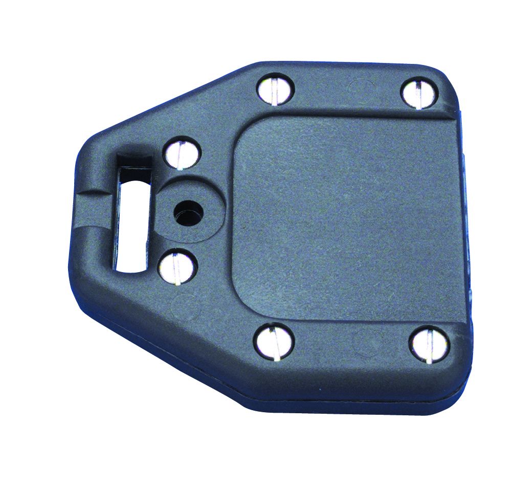 Lattenendbeschlag für 47mm Flachlatten - Schwarz Lattenendbeschlag für 47mm Flachlatten - Schwarz