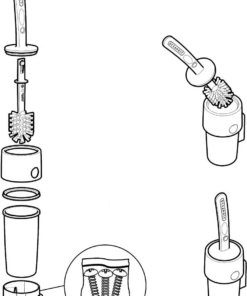 WC-Bürste mit Halterung, SB Verpackung WC-Bürste mit Halterung, SB Verpackung