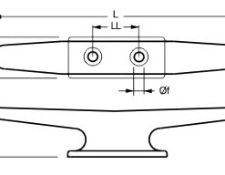 Belegklampe Nylon 245mm schwarz