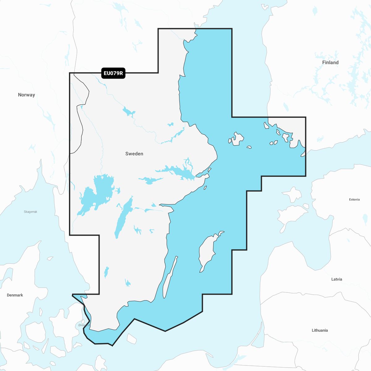 Garmin Navionics+ EU079R Schweden Südküste, Ostküste bis Umeå