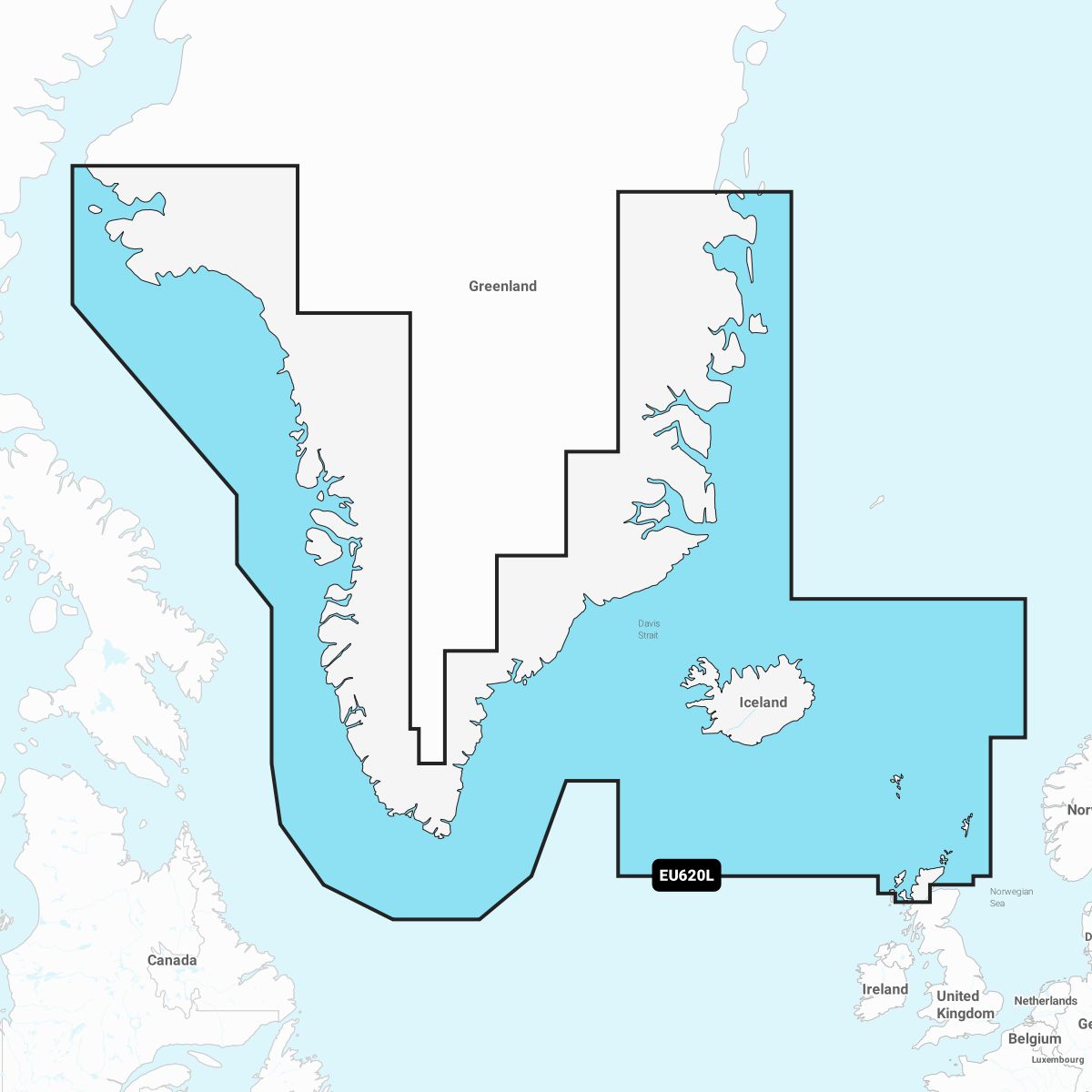 Garmin Navionics+ EU620L Grönland und Island