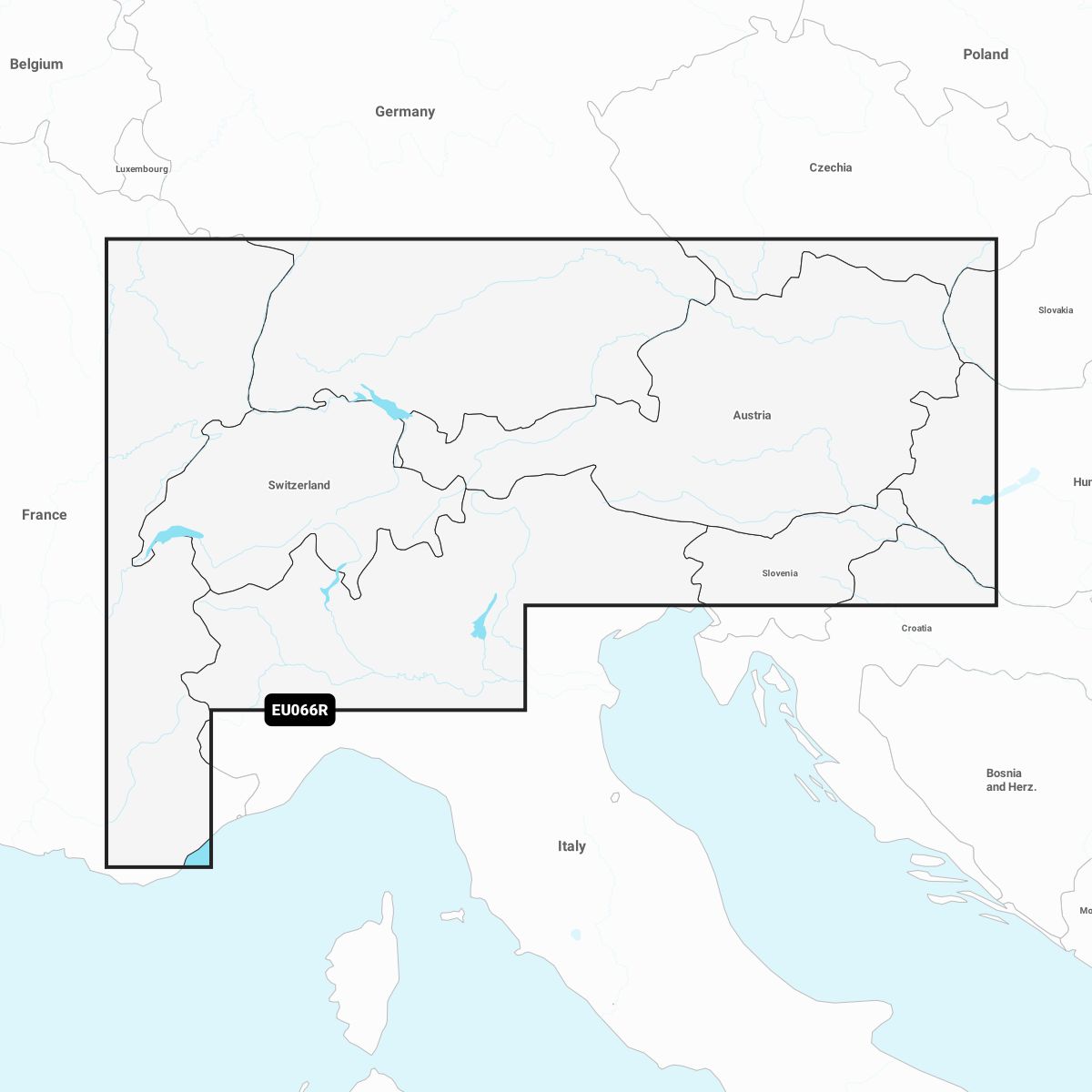 Navionics+ EU066R Schweiz und Österreich Inlandsgewässer Navionics+ EU066R Schweiz und Österreich Inlandsgewässer