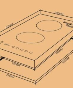 Sterling Induktionsherd 2-flammig zum Einbau L=495mm B=265mm 1200W/1800W Sterling Induktionsherd 2-flammig zum Einbau L=495mm B=265mm 1200W/1800W