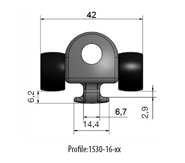 Rutgerson BS Gabel-Rutscher Aluminium - 16mm (HA89) Rutgerson BS Gabel-Rutscher Aluminium - 16mm (HA89) – Bild 2
