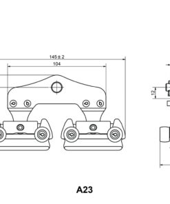 Kopfbrettrutscher A23.23mm mit Toggle Kopfbrettrutscher A23.23mm mit Toggle – Bild 2