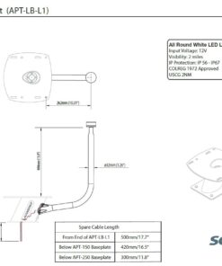 Scanstrut Anbauhalterung APT-LB-L1 mit LED-Rundumleuchte Scanstrut Anbauhalterung APT-LB-L1 mit LED-Rundumleuchte