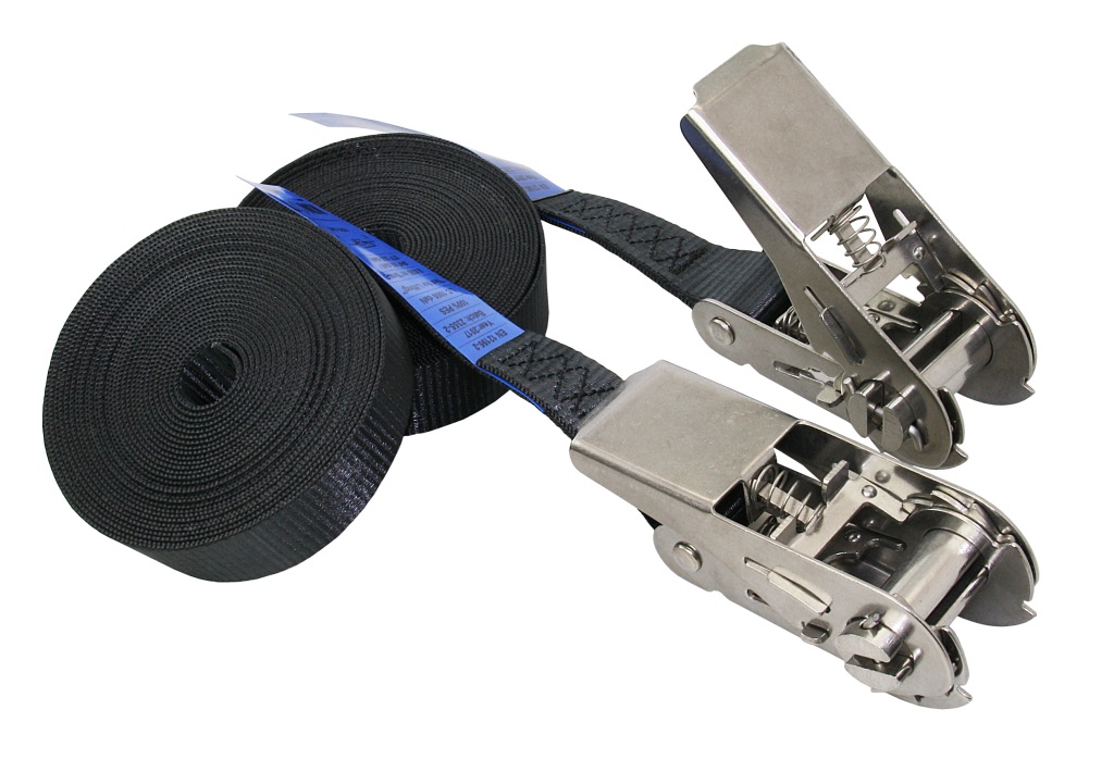 Ratschenspanngurt 25mm jeweils 2-teil0.4+4.6m schw Ratschenspanngurt 25mm jeweils 2-teil0.4+4.6m schw