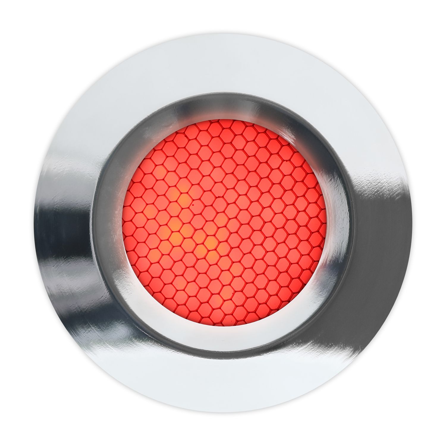 Batsystem Deckenlampe Stella rostfreier Stahl 12V rotes Licht Wabenstruktur D=78mm Batsystem Deckenlampe Stella rostfreier Stahl 12V rotes Licht Wabenstruktur D=78mm