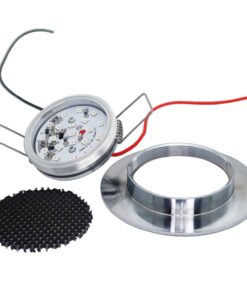 Batsystem Deckenlampe Stella rostfreier Stahl 12V warmweisses Licht Wabenstruktur D=78mm Batsystem Deckenlampe Stella rostfreier Stahl 12V warmweisses Licht Wabenstruktur D=78mm – Bild 2