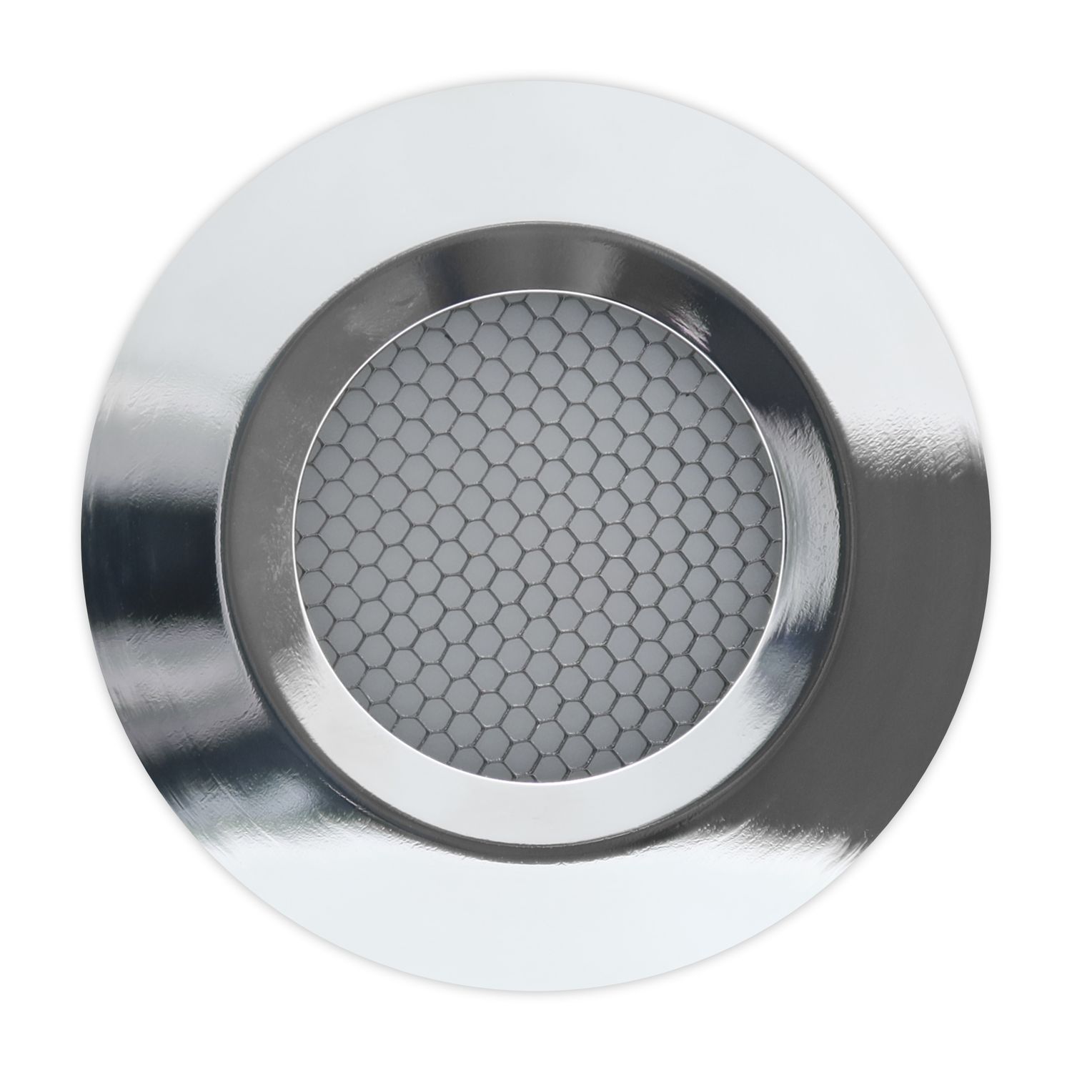 Batsystem Deckenlampe Stella rostfreier Stahl 12V warmweisses Licht Wabenstruktur D=78mm Batsystem Deckenlampe Stella rostfreier Stahl 12V warmweisses Licht Wabenstruktur D=78mm