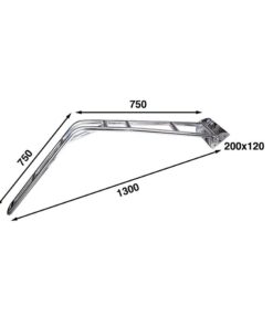 Batsystem zusammenfaltbarer Davit-Satz (2 Stück) Rohr D=32mm für für gerades Heck mit Hebetalje Batsystem zusammenfaltbarer Davit-Satz (2 Stück) Rohr D=32mm für für gerades Heck mit Hebetalje