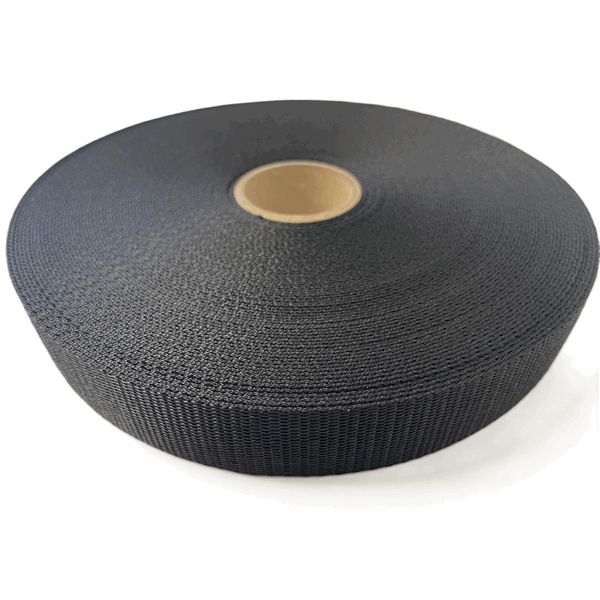 Schweres Polyester Gurtband Schwarz Schweres Polyester Gurtband Schwarz