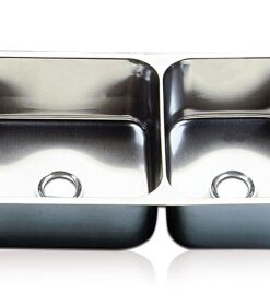 Doppelspüle Edelstahl 555 x 300mm Tiefe 20cm Doppelspüle Edelstahl 555 x 300mm Tiefe 20cm