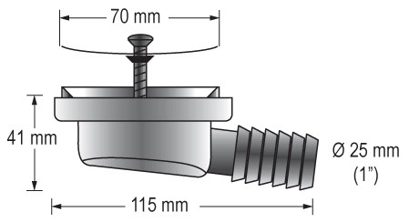 1 1/4" gerades Abflussrohr 1 1/4" gerades Abflussrohr