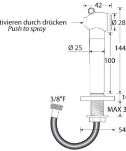 Heckdusche weiß mit 2m Schlauch Heckdusche weiß mit 2m Schlauch