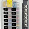 Blue Sea Systems Fuse Block ST-Blade 12 Circuits with Cover blue sea systems bss 12 fach stromkreisverteiler mit abdeckung bss 5029 cover trfirjaymy
