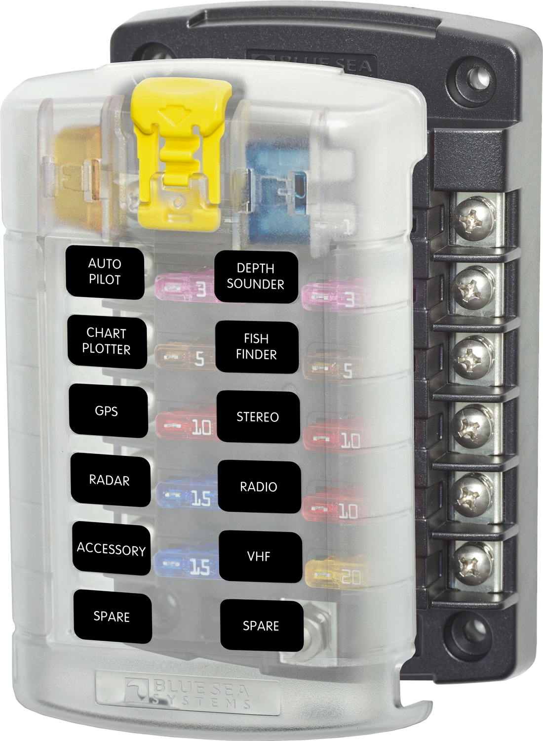 Blue Sea Systems Fuse Block ST-Blade 12 Circuits with Cover Blue Sea Systems Fuse Block ST-Blade 12 Circuits with Cover