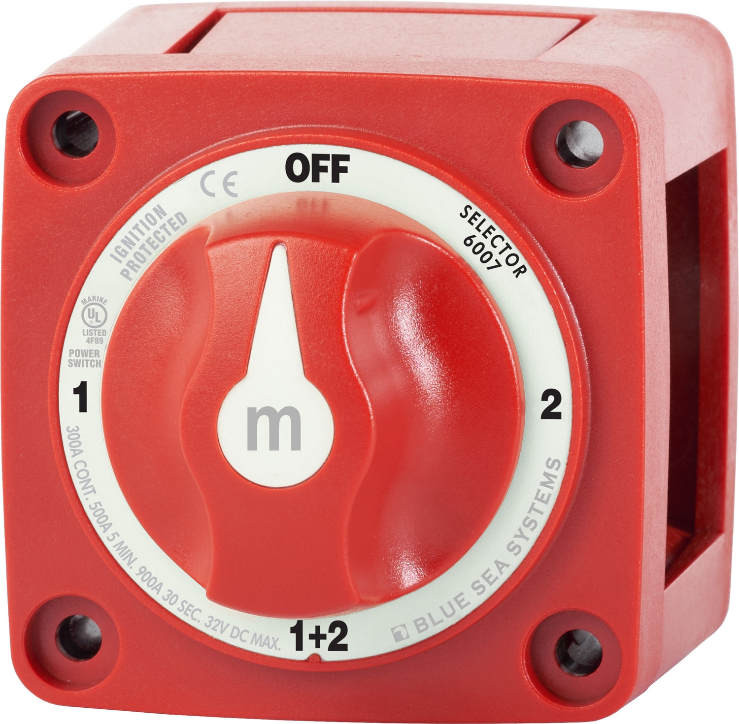 Blue Sea Systems Switch Battery m-Series Selector 4 Position Red Blue Sea Systems Switch Battery m-Series Selector 4 Position Red – Bild 2